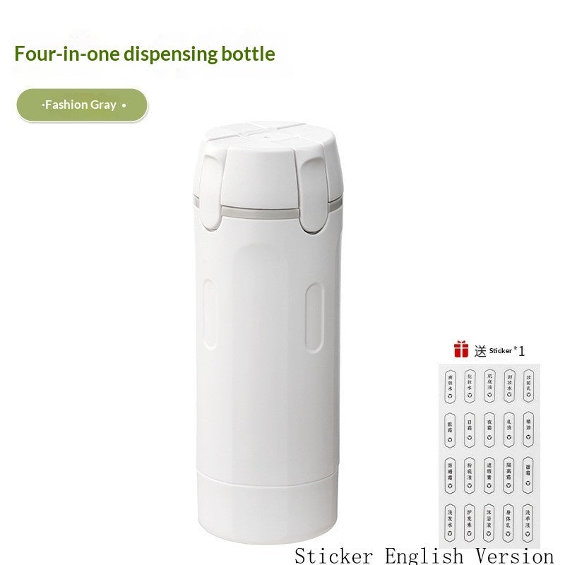 4 In 1 Leak Proof Travel Dispenser Portable Bottles For Perfume Shampoo Conditioner Lotion