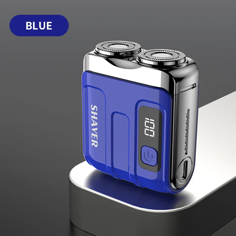 Mini Electric Smart Shaver Dual Blade Rechargeable Beard Trimmer