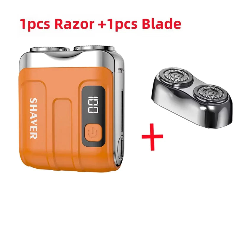 Mini Electric Smart Shaver Dual Blade Rechargeable Beard Trimmer