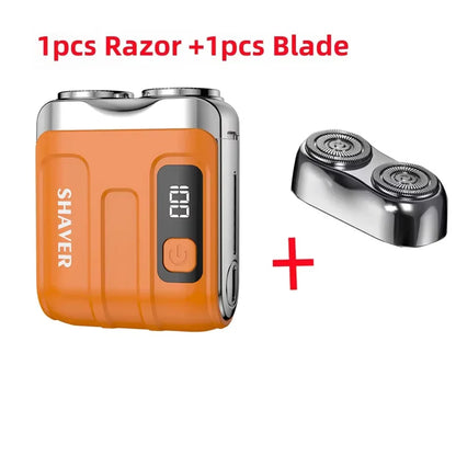 Mini Electric Smart Shaver Dual Blade Rechargeable Beard Trimmer