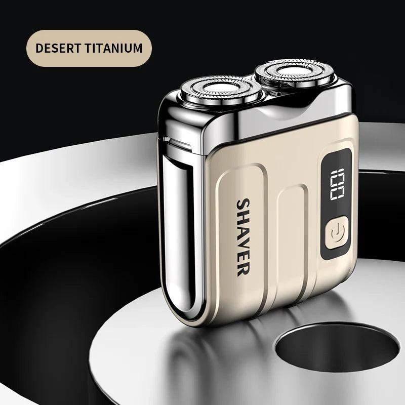 Mini Electric Smart Shaver Dual Blade Rechargeable Beard Trimmer