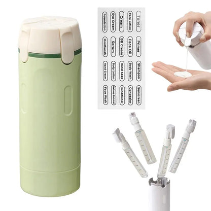 4 In 1 Leak Proof Travel Dispenser Portable Bottles For Perfume Shampoo Conditioner Lotion