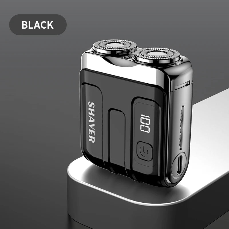 Mini Electric Smart Shaver Dual Blade Rechargeable Beard Trimmer