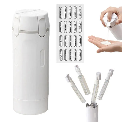 4 In 1 Leak Proof Travel Dispenser Portable Bottles For Perfume Shampoo Conditioner Lotion