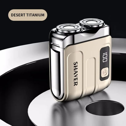 Mini Electric Smart Shaver Dual Blade Rechargeable Beard Trimmer