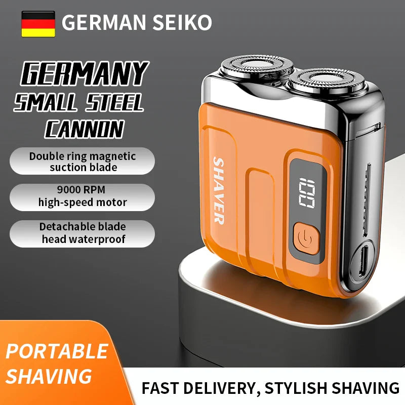 Mini Electric Smart Shaver Dual Blade Rechargeable Beard Trimmer