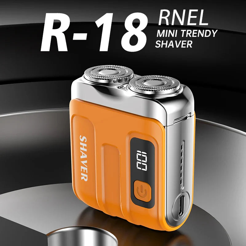 Mini Electric Smart Shaver Dual Blade Rechargeable Beard Trimmer