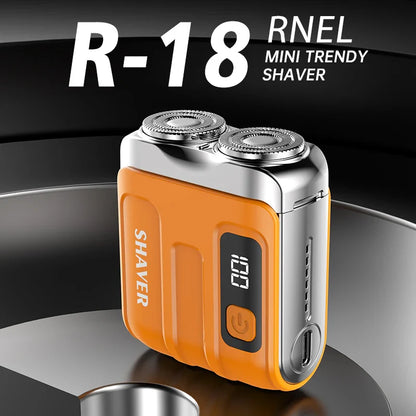 Mini Electric Smart Shaver Dual Blade Rechargeable Beard Trimmer