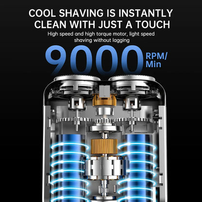 Mini Electric Smart Shaver Dual Blade Rechargeable Beard Trimmer