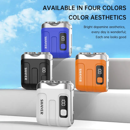 Mini Electric Smart Shaver Dual Blade Rechargeable Beard Trimmer